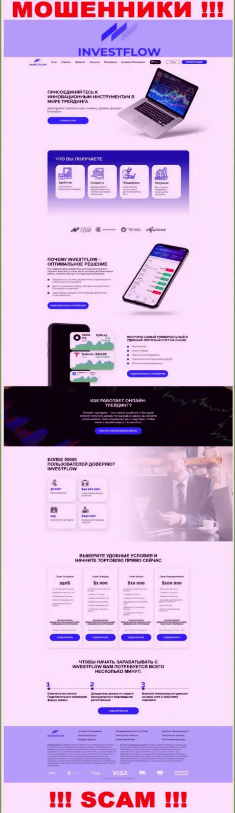 Скрин официального сайта Инвест-Флов Ио - Invest-Flow Io