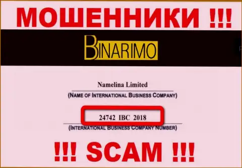 Будьте очень осторожны !!! Binarimo разводят !!! Регистрационный номер этой организации - 24742 IBC 2018