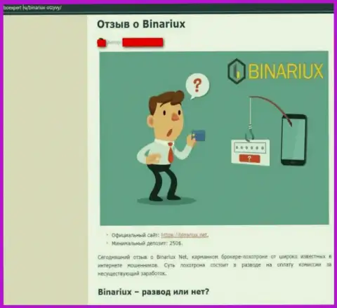 Binariux - лохотронщики, которых лучше обходить стороной (обзор)