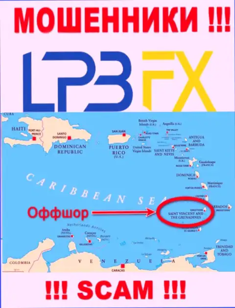 LPBFX Com безнаказанно оставляют без денег, поскольку разместились на территории - Saint Vincent and the Grenadines