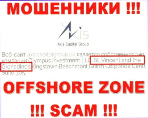 AxisCapitalGroup Uk - это мошенники, их место регистрации на территории St. Vincent and the Grenadines