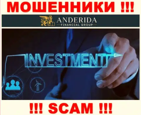AnderidaGroup Com разводят лохов, оказывая противоправные услуги в области Инвестиции
