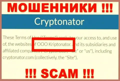 Шарашка Cryptonator Com находится под руководством конторы OOO Криптонатор