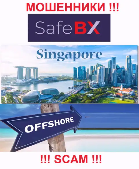 Singapore - офшорное место регистрации жуликов Safe BX, размещенное у них на информационном ресурсе