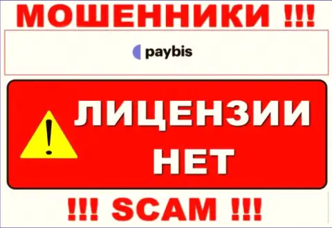 Информации о лицензионном документе Pay Bis у них на официальном информационном ресурсе не показано - ОБМАН !