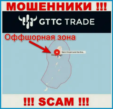 МОШЕННИКИ GT TC Trade имеют регистрацию невероятно далеко, а именно на территории - Сент-Винсент и Гренадины