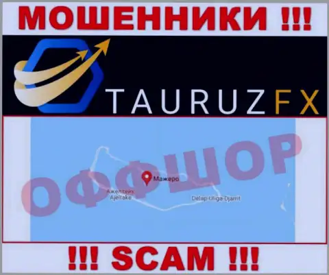 С мошенником Tauruz FX слишком опасно сотрудничать, они базируются в оффшоре: Marshall Island