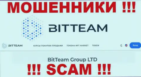 Юридическое лицо конторы BitTeam - это BitTeam Group LTD