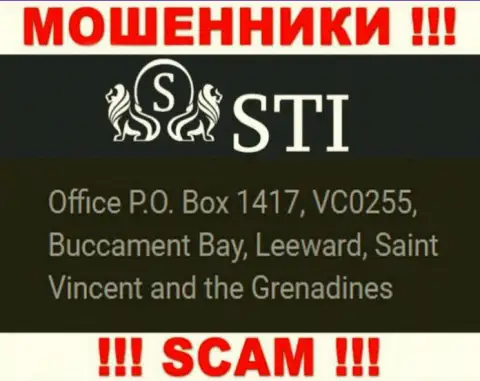 Saint Vincent and the Grenadines - это официальное место регистрации организации STI