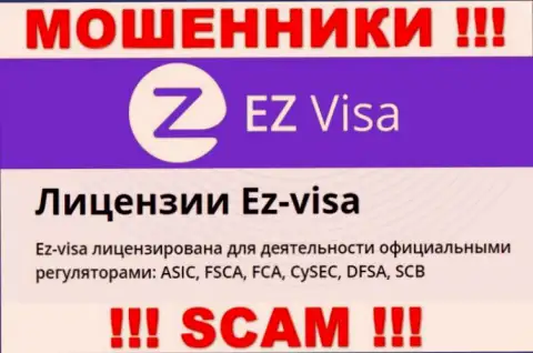 Противозаконно действующая компания EZ Visa крышуется мошенниками - DFSA