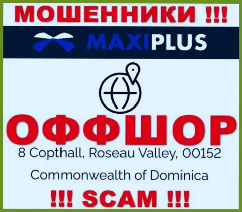 Невозможно забрать обратно вложения у организации Maxi Plus - они осели в оффшорной зоне по адресу: 8 Coptholl, Roseau Valley 00152 Commonwealth of Dominica