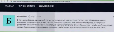 Об ФОРЕКС-дилере Emerging-Markets-Group Com на веб-ресурсе вондерсконсульт ком