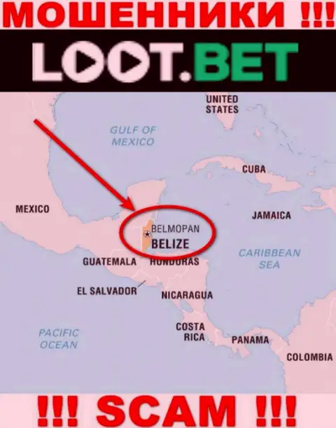 Лучше избегать совместного сотрудничества с internet разводилами LootBet, Belize - их юридическое место регистрации
