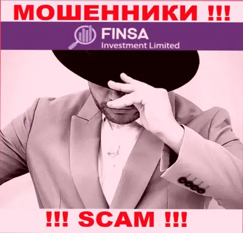 FinsaInvestmentLimited Com - это подозрительная компания, информация о непосредственном руководстве которой отсутствует