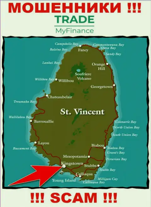 Юридическое место регистрации лохотронщиков TradeMyFinance - Kingstown, Saint Vincent and the Grenadines