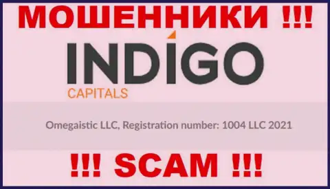 Регистрационный номер очередной преступно действующей компании Индиго Капиталс - 1004 LLC 2021