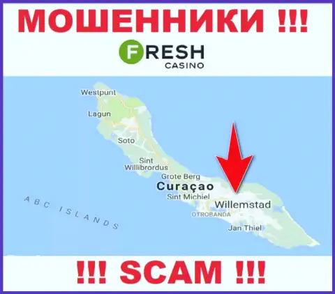 Curaçao - вот здесь, в офшорной зоне, зарегистрированы интернет-мошенники ФрешКазино