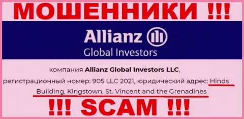 Офшорное местоположение Allianz Global Investors по адресу Hinds Building, Kingstown, St. Vincent and the Grenadines позволяет им беспрепятственно обманывать
