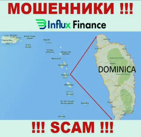 Контора InFluxFinance Pro - это internet-мошенники, отсиживаются на территории Commonwealth of Dominica, а это оффшорная зона