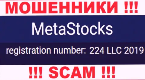 Во всемирной интернет сети промышляют мошенники MetaStocks ! Их регистрационный номер: 224 LLC 2019