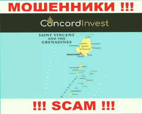St. Vincent and the Grenadines - именно здесь, в оффшоре, базируются интернет-мошенники Concord Invest