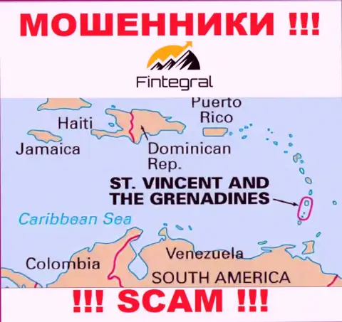 St. Vincent and the Grenadines - здесь официально зарегистрирована противоправно действующая организация Fintegral