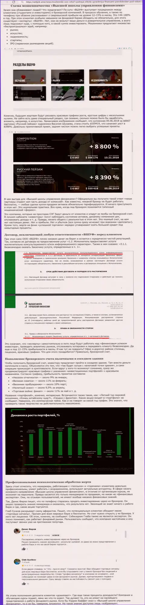 Обзор афер и комментарии о конторе ВШУФ Ру - это ВОРЫ !!!