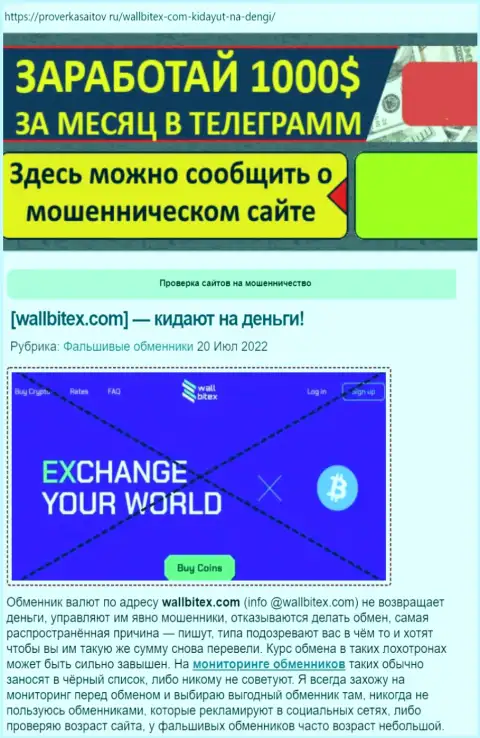 WallBitex Com - это МОШЕННИК !!! Обзорная статья про то, как в компании грабят своих реальных клиентов