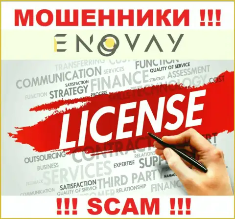 У организации EnoVay Com не имеется разрешения на ведение деятельности в виде лицензионного документа - это ЖУЛИКИ
