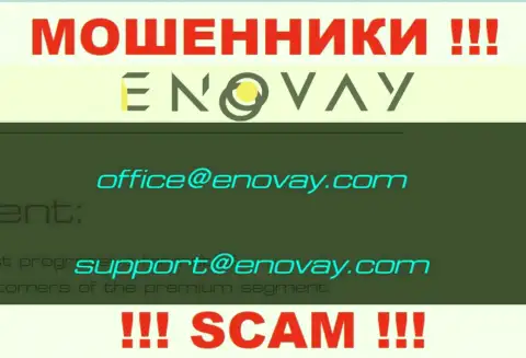 Адрес электронной почты, который мошенники ЭноВей Ком разместили у себя на официальном веб-сервисе