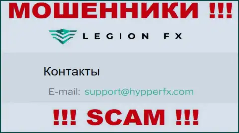 Е-мейл мошенников HypperFX - сведения с веб-сайта конторы