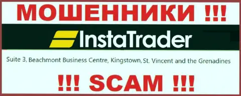 Suite 3, Beachmont Business Centre, Kingstown, St. Vincent and the Grenadines - это офшорный адрес ИнстаТрейдер Нет, откуда КИДАЛЫ лишают денег своих клиентов