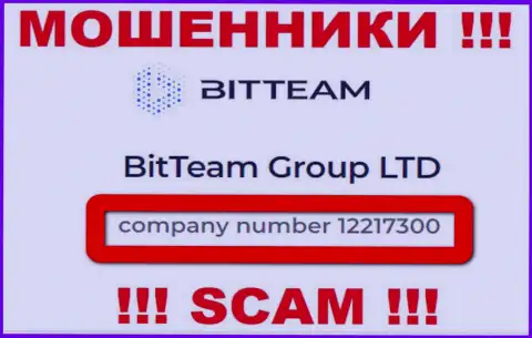 Будьте весьма внимательны, наличие регистрационного номера у организации BitTeam (12217300) может быть приманкой