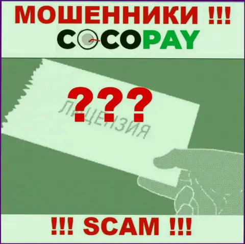 Осторожнее, компания Coco-Pay Com не получила лицензию - это интернет мошенники