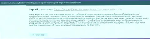 Отзыв валютного трейдера об брокере КаувоКапитал Ком на сайте revocon ru