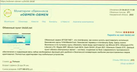 Материалы об организации БТЦБИТ Сп. з.о.о. на интернет-портале Еобмен Обмен Ру
